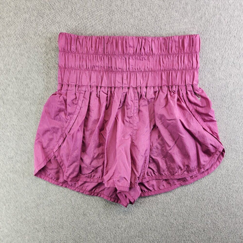 Free People Movement Shorts Womens M Pink The Way Home High Rise Lined FP - Picture 1 of 13